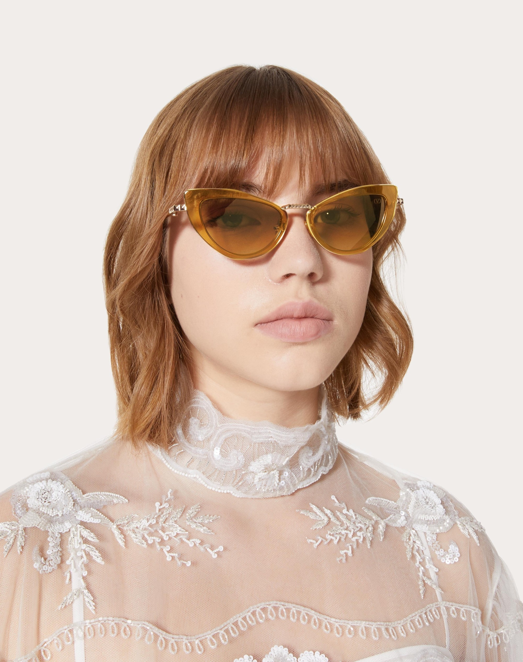VIII - CAT-EYE TITANIUM AND ACETATE STUD FRAME - 5