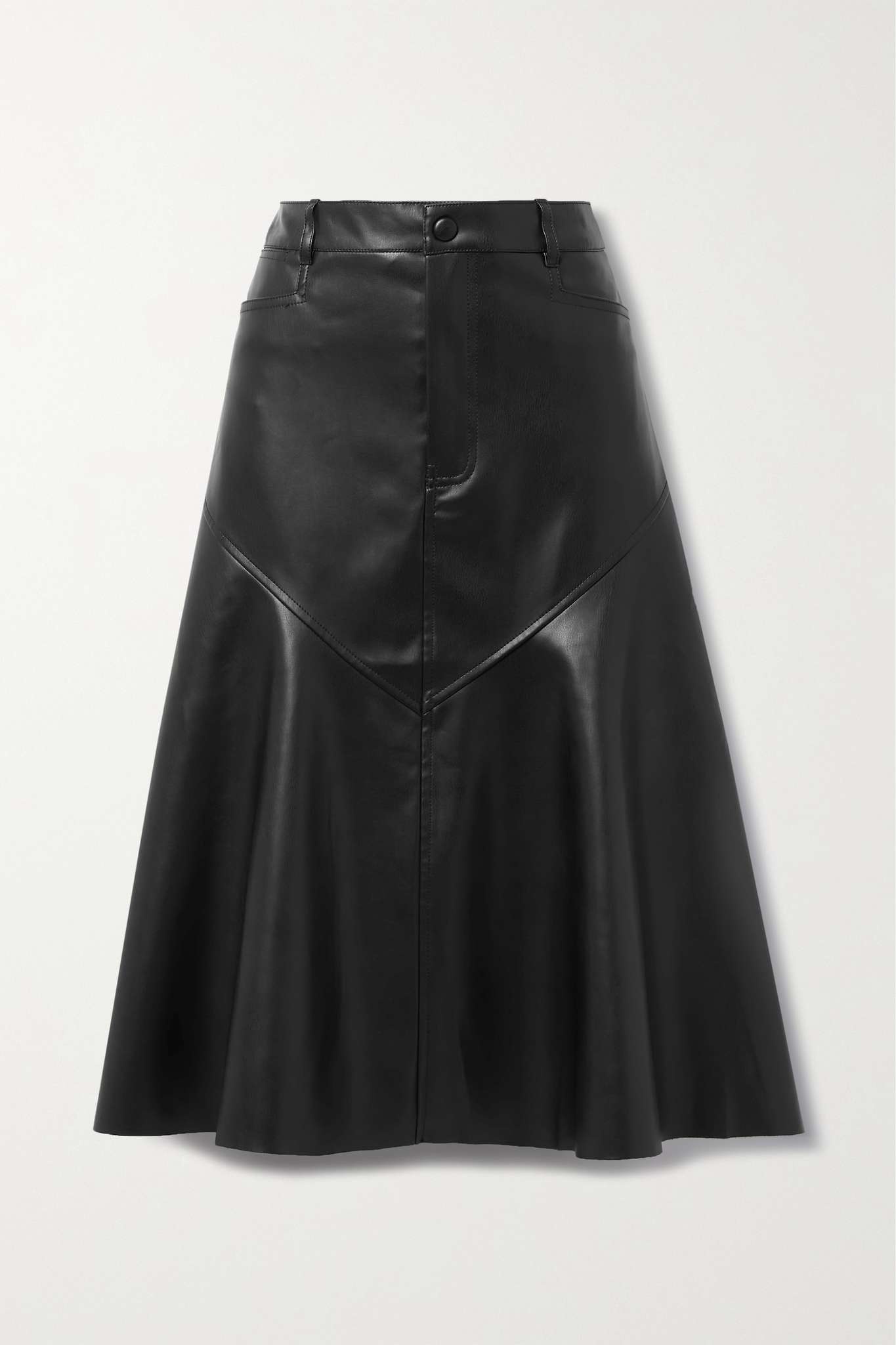 Jesse paneled vegan leather midi skirt - 1