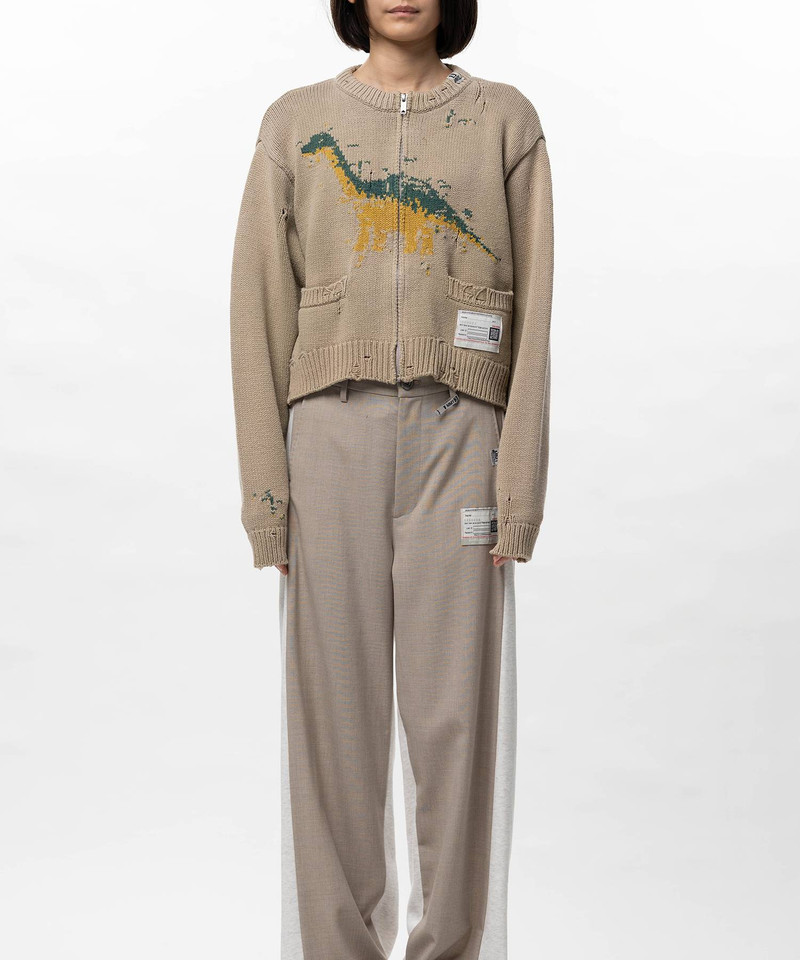 Dinosaur Jacquard Knit Cardigan 10