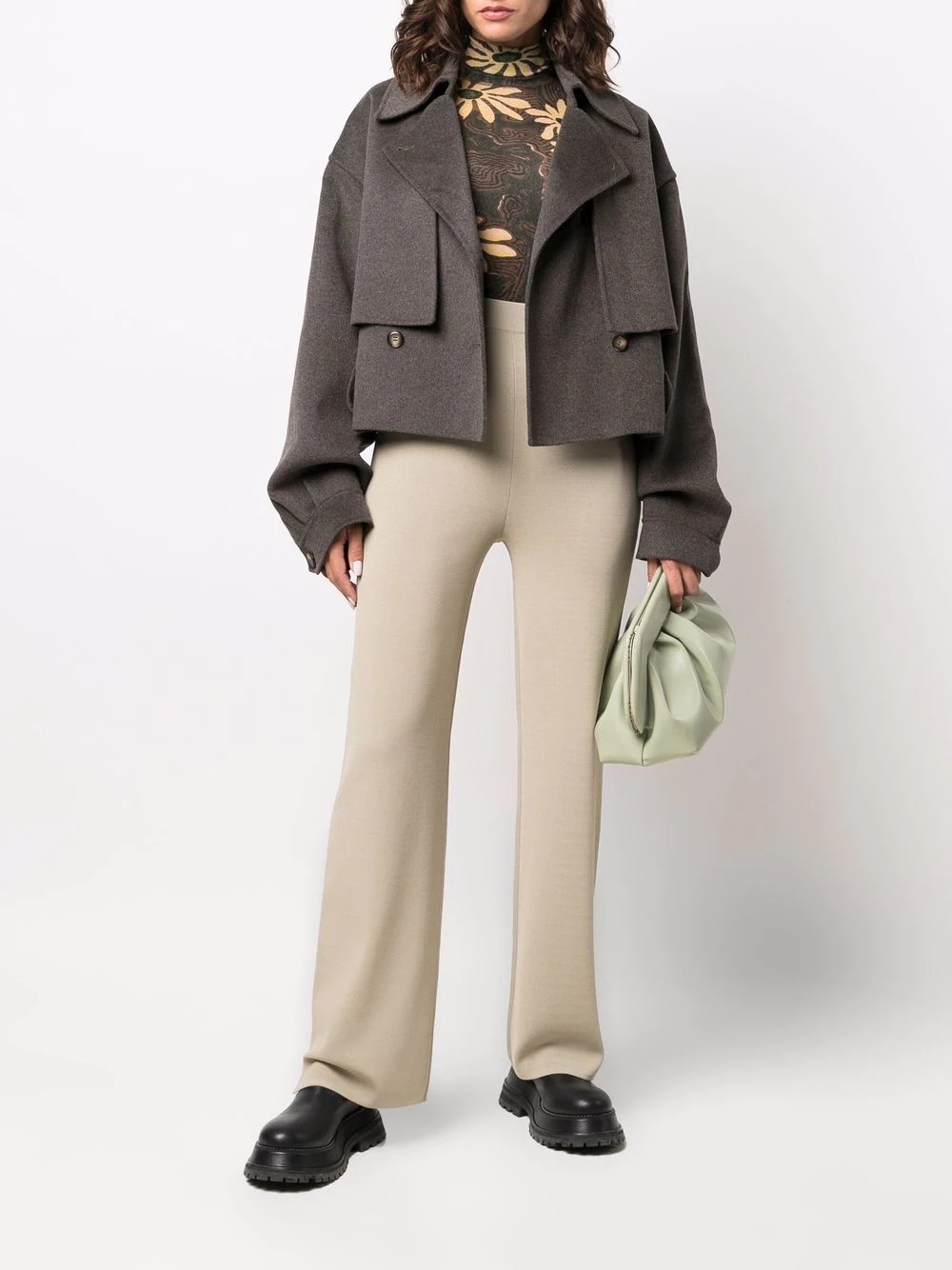 straight-leg knitted trousers - 2