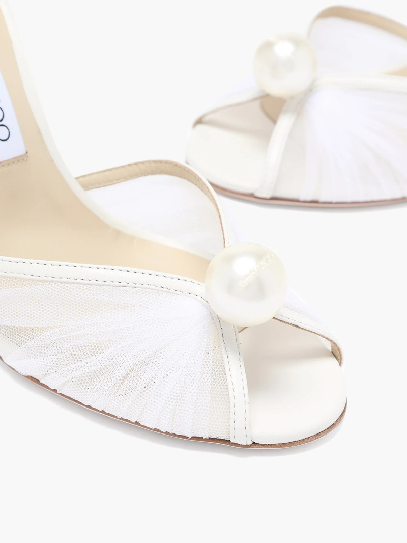 Sacora 100 faux-pearl tulle sandals 6