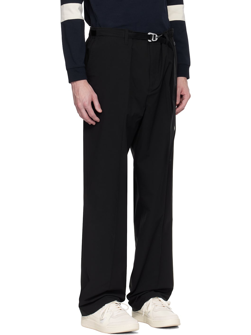 Black Straight Cut Technical Trousers - 2