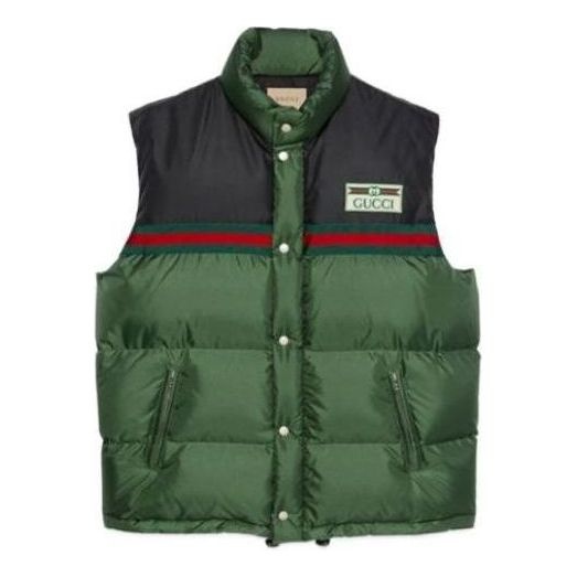 Gucci Nylon Silk-Satin Padded Down Vest 'Green' 698713-Z8A1T-3755 - 1