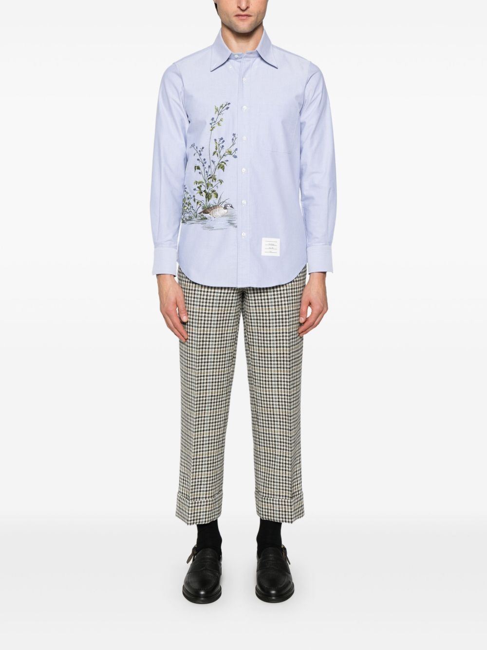 embroidered-motif shirt - 2