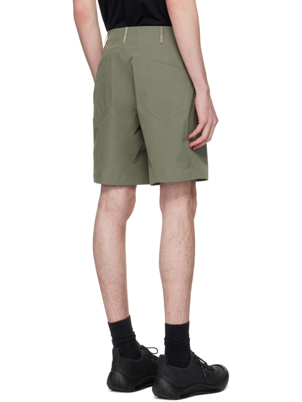 Khaki Voronoi Shorts - 3