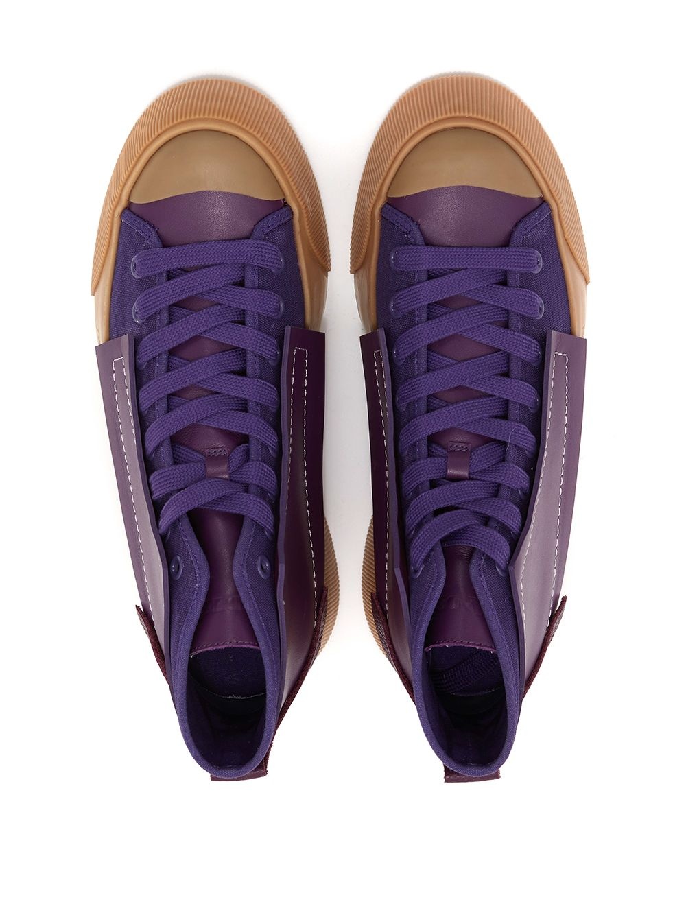 panelled high-top sneakers - 3