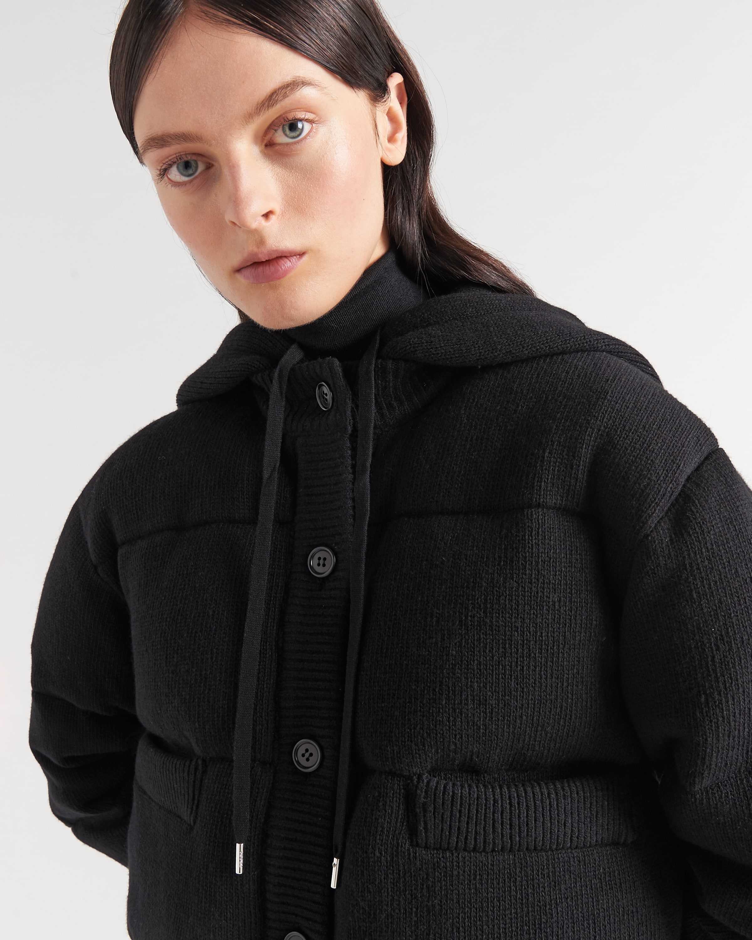Wool and cashmere down jacket - 4