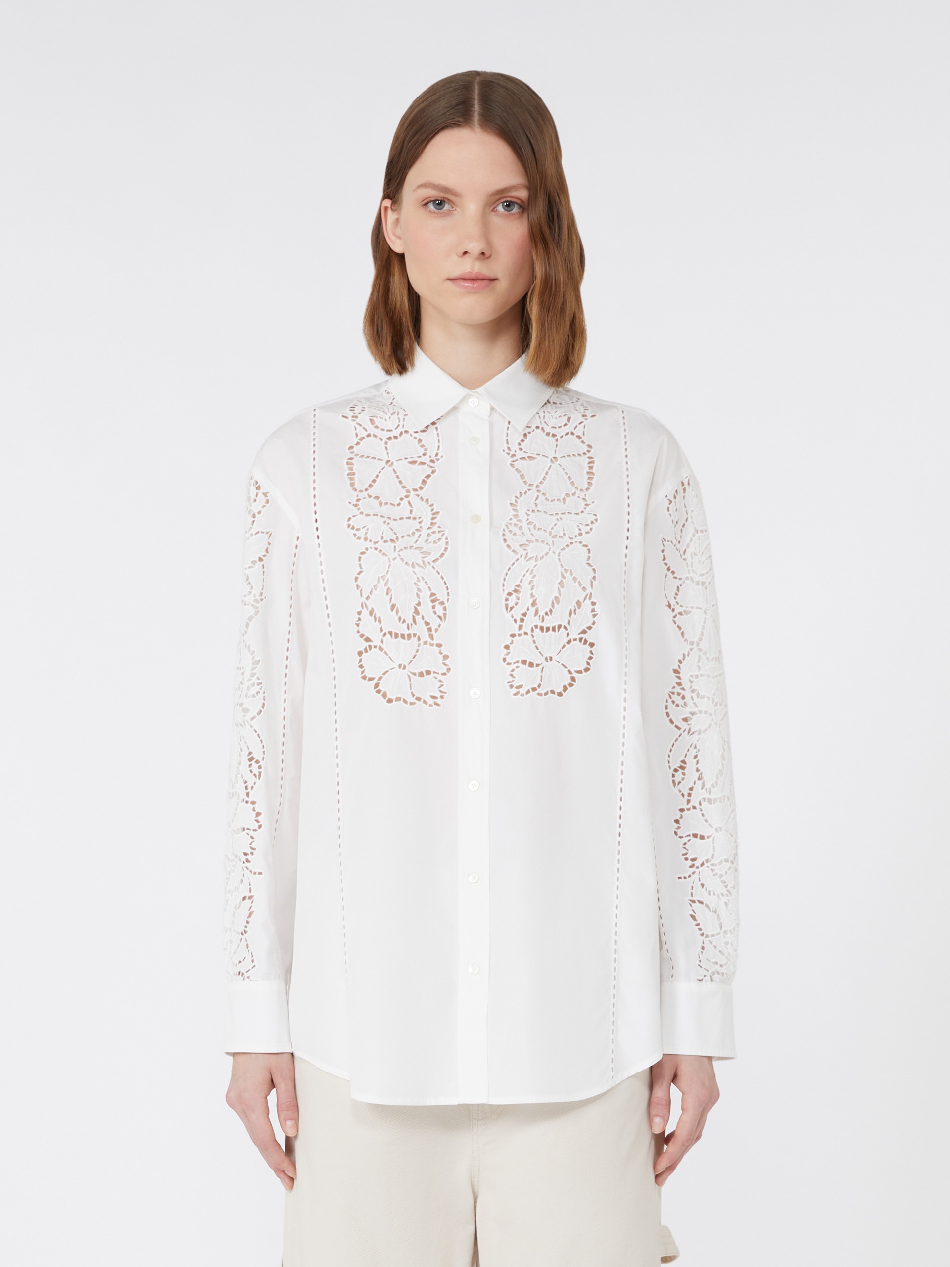 ELMI Relaxed-fit embroidered poplin shirt - 3