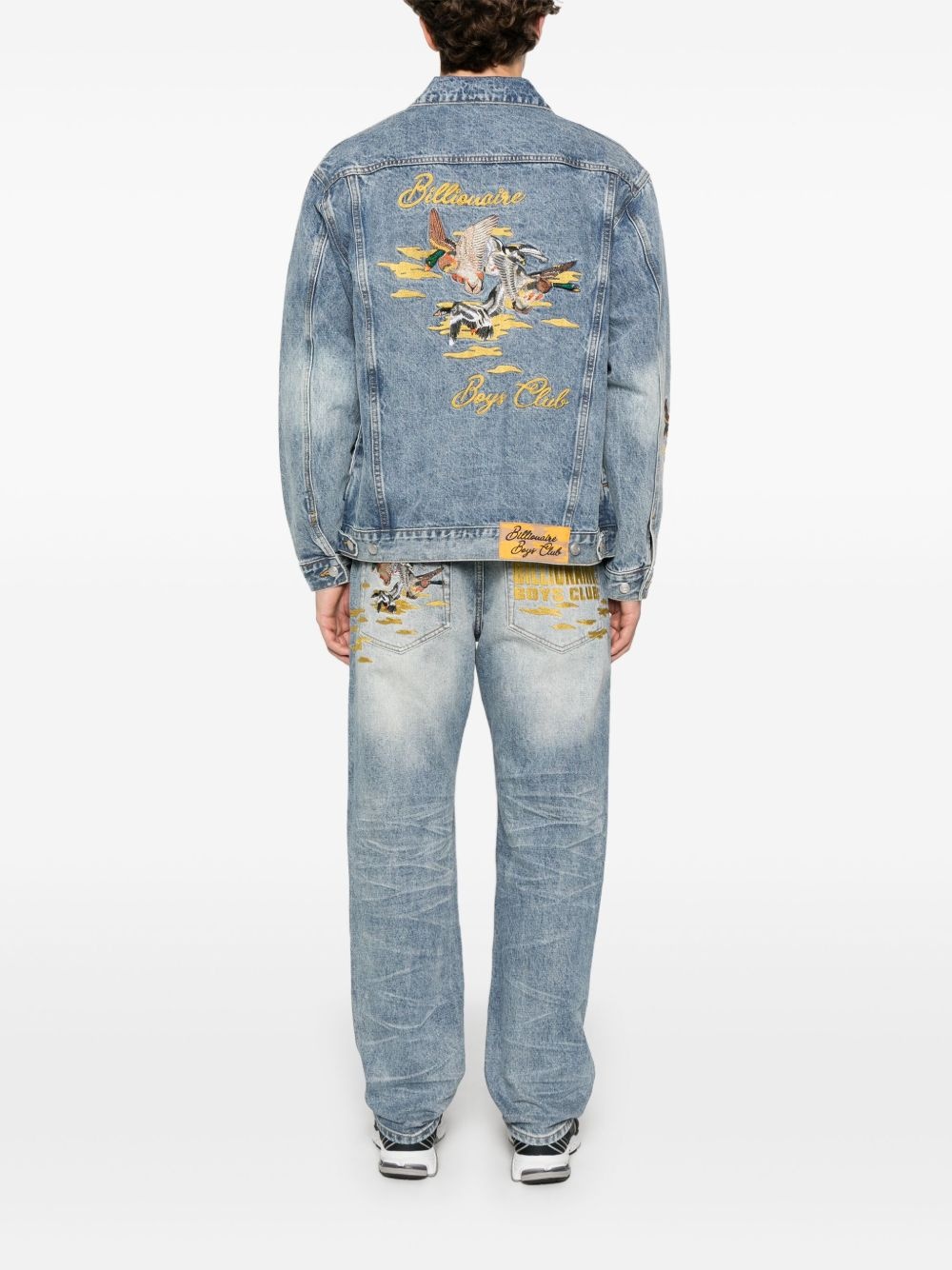 duck-embroidered denim jacket - 2