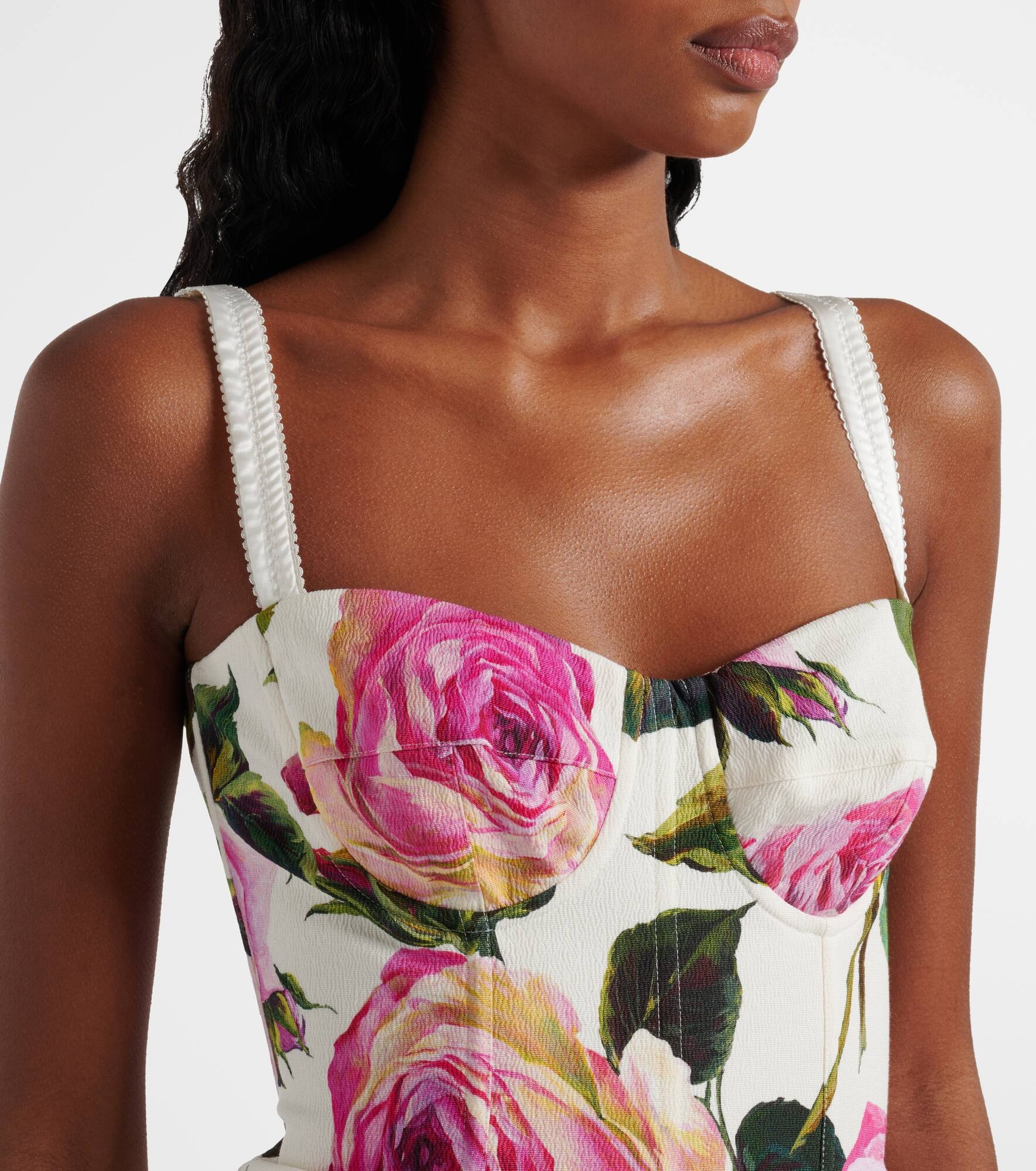 Floral cotton-blend minidress - 4