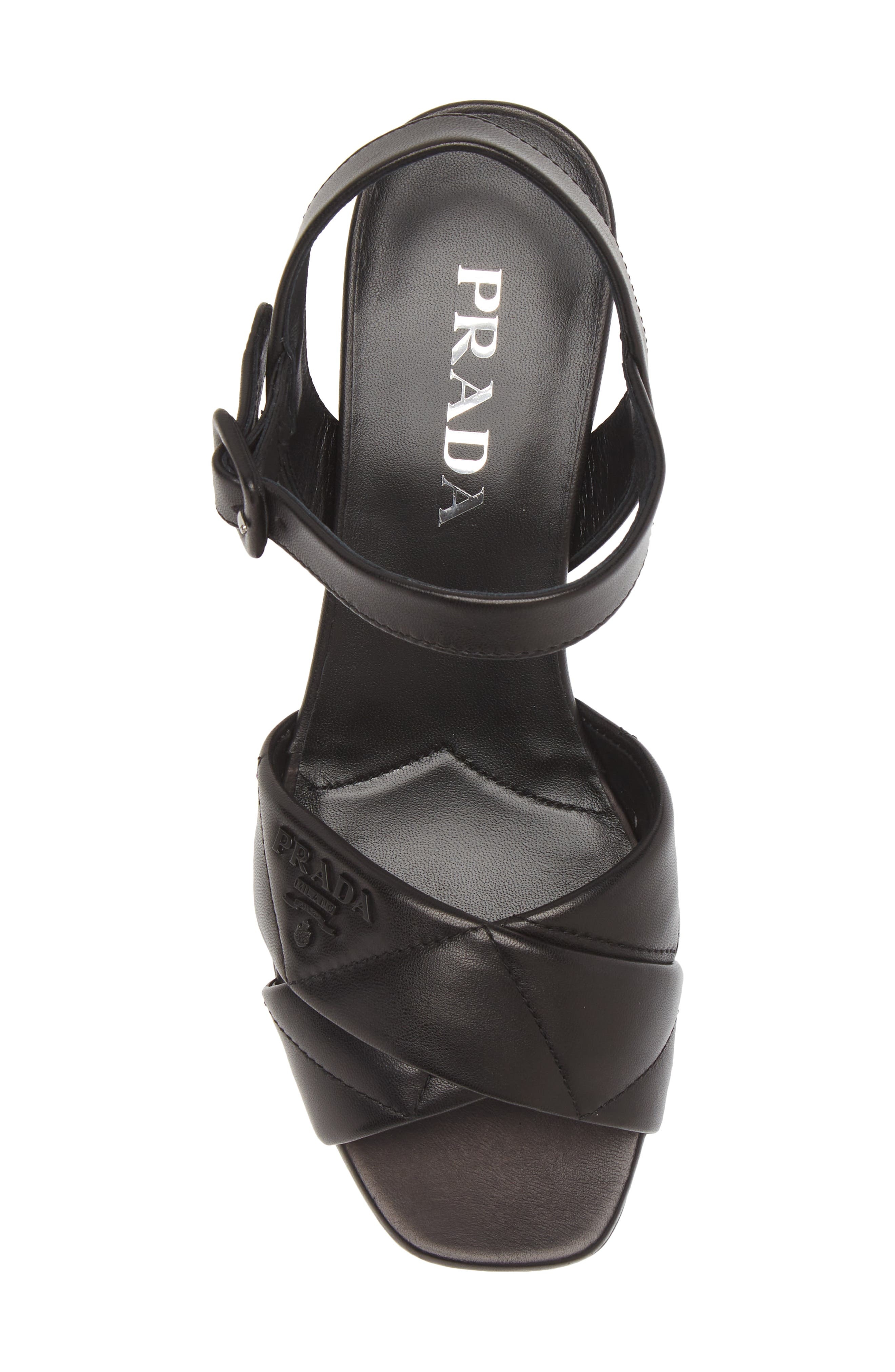 Diagram Quilted Leather Platform Sandal - 5