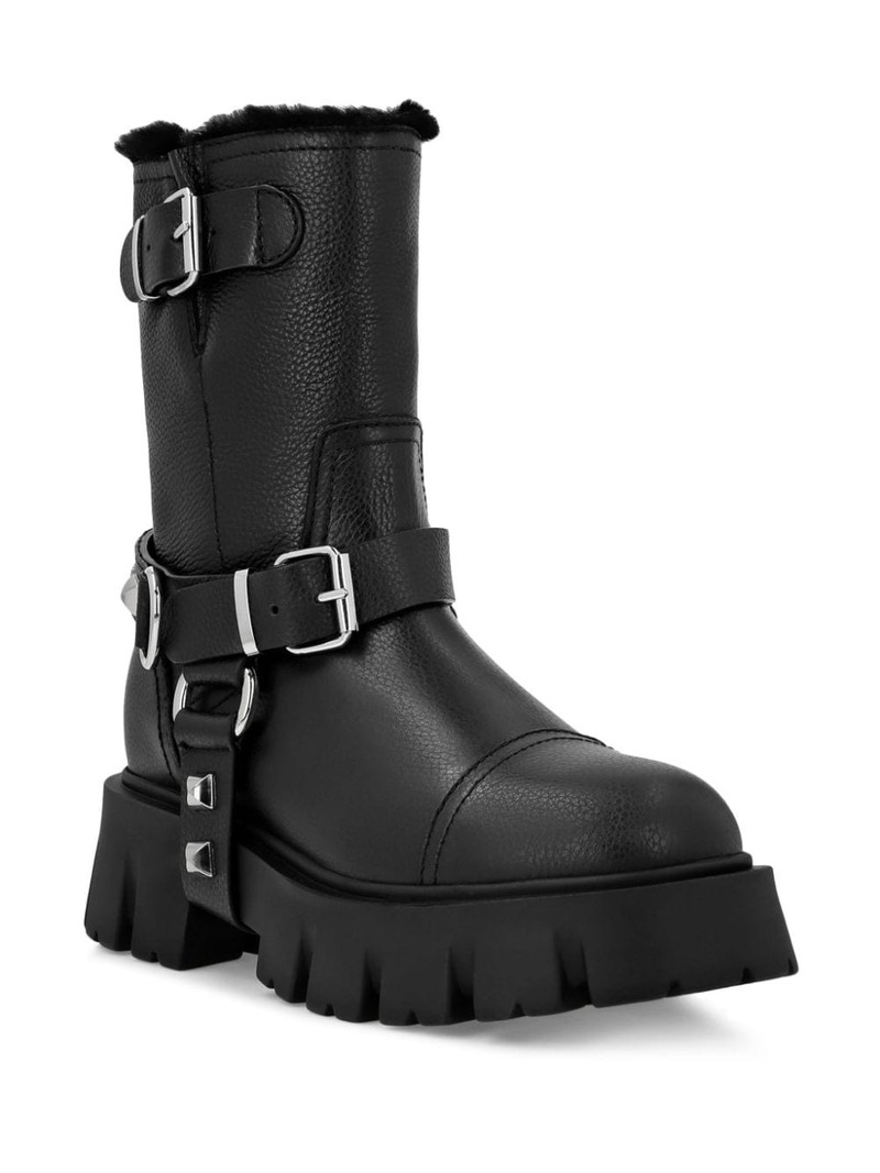 PHILIPP PLEIN studded ankle leather boots outlook