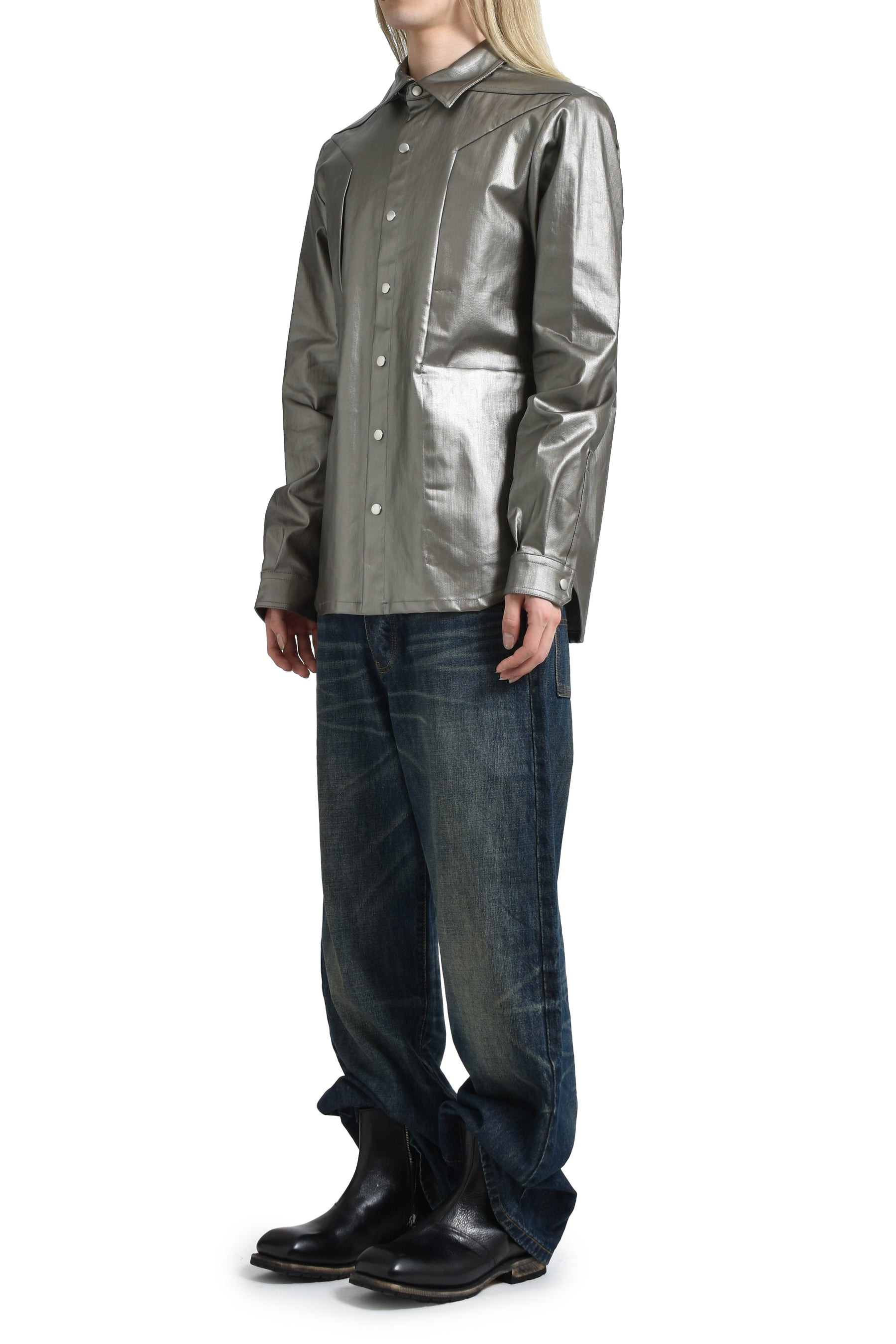 FOGPOCKET OUTERSHIRT / GUN METAL - 4