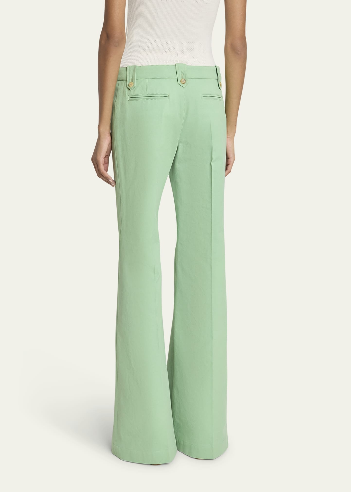 Wide Leg Cotton Canvas Pants - 3