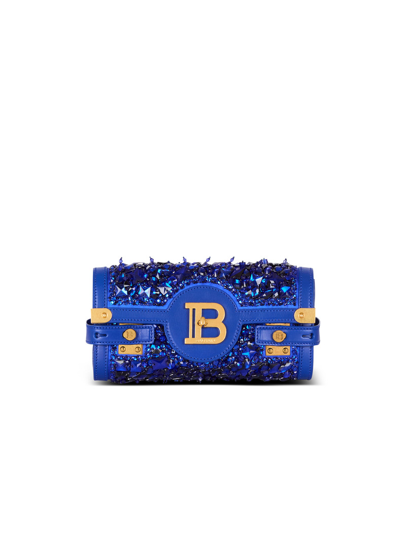 B-Buzz Pouch 23 in leather and embroidered satin 1