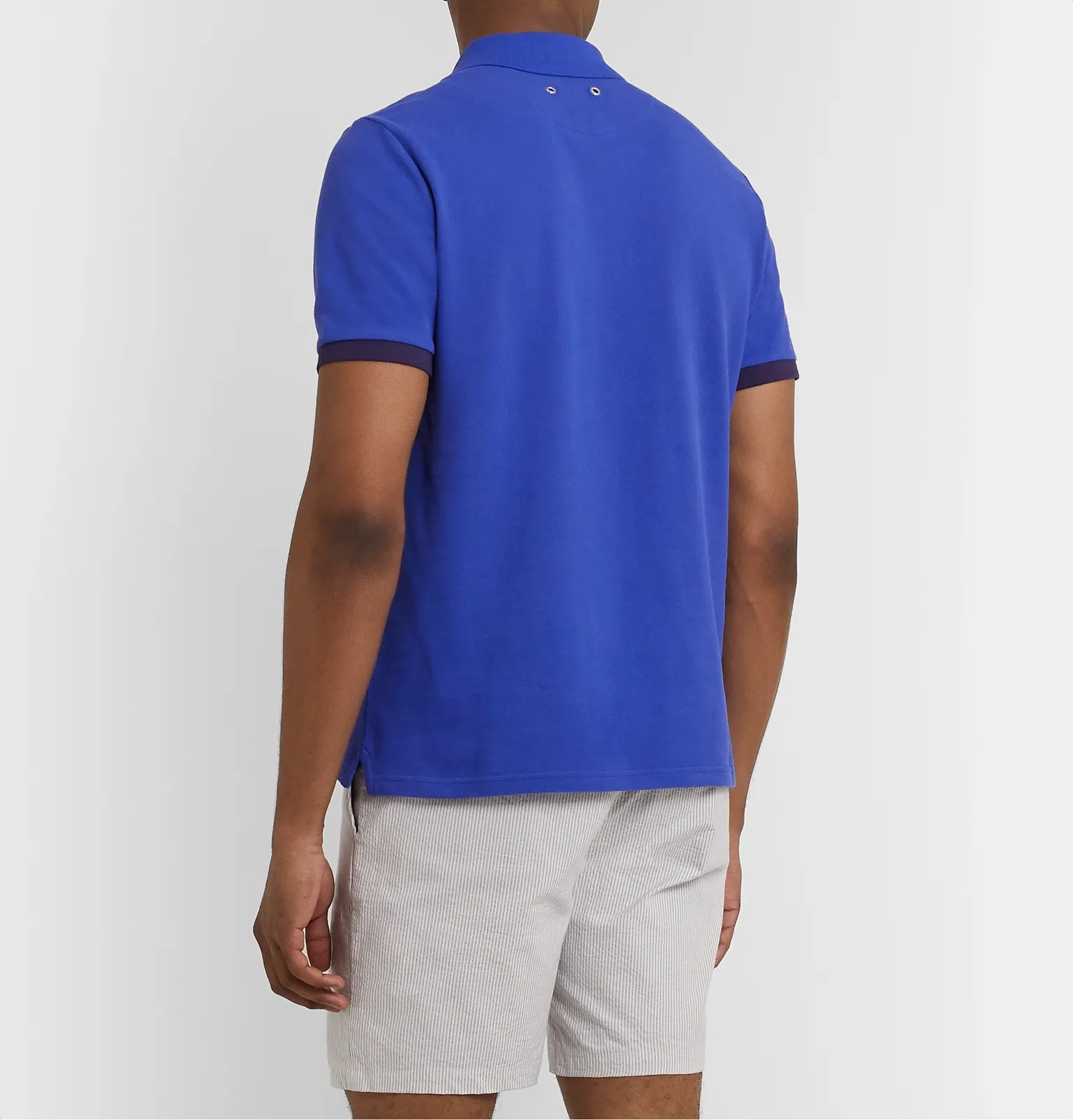 Palatin Slim-Fit Contrast-Tipped Cotton-Piqué Polo Shirt - 5