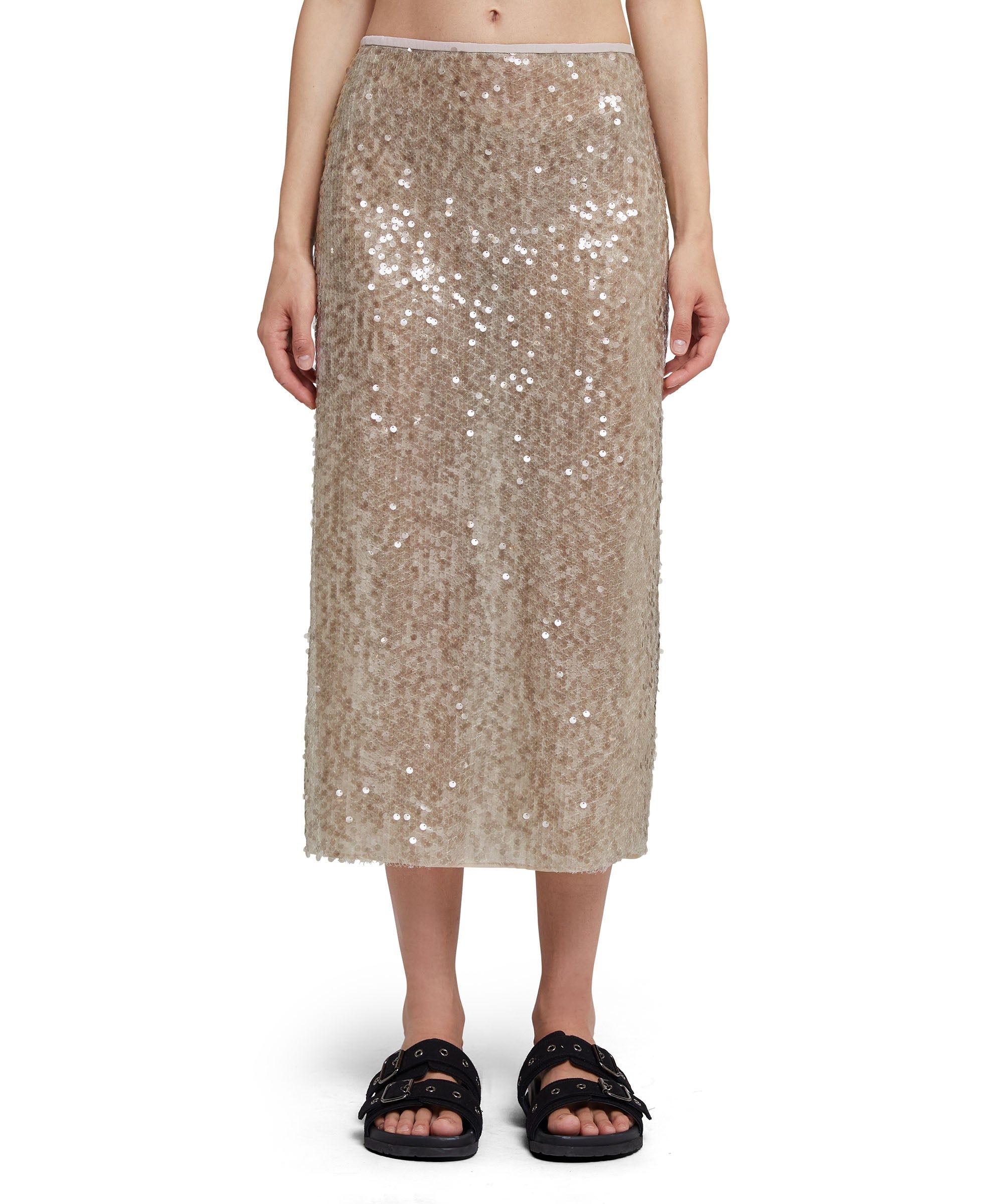 Midi dress with sequined fabric - 2