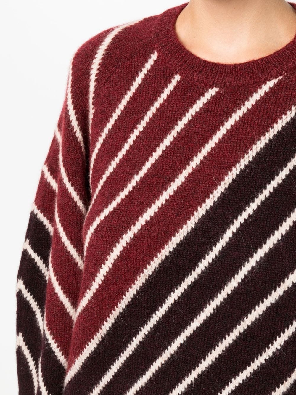diagonal-stripe jumper - 5