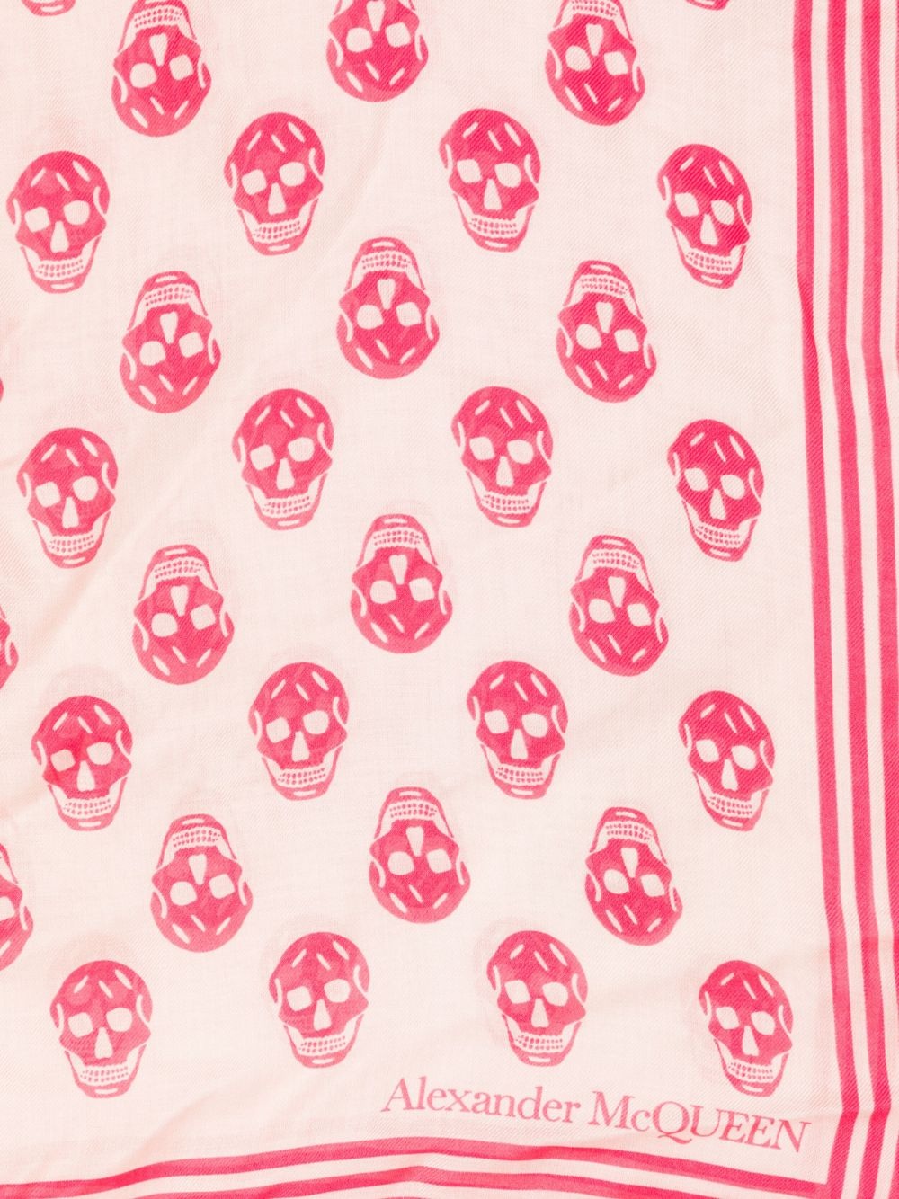 skull-print wraparound-style scarf - 2