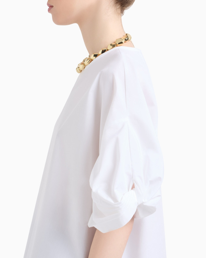 POPLIN BLOUSE WITH TWISTED SLEEVES 5