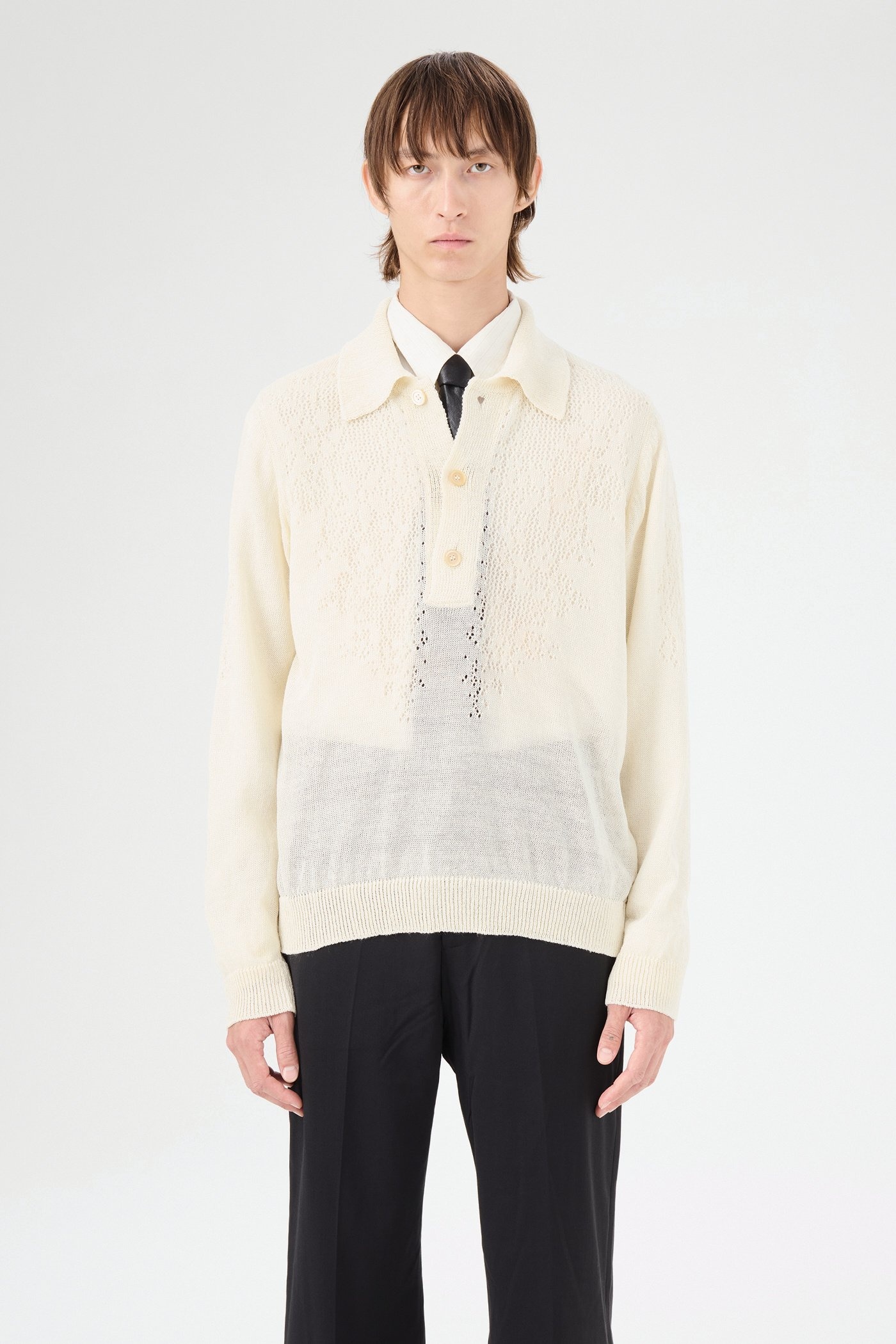 Big Piquet White Floral Pointille - 3