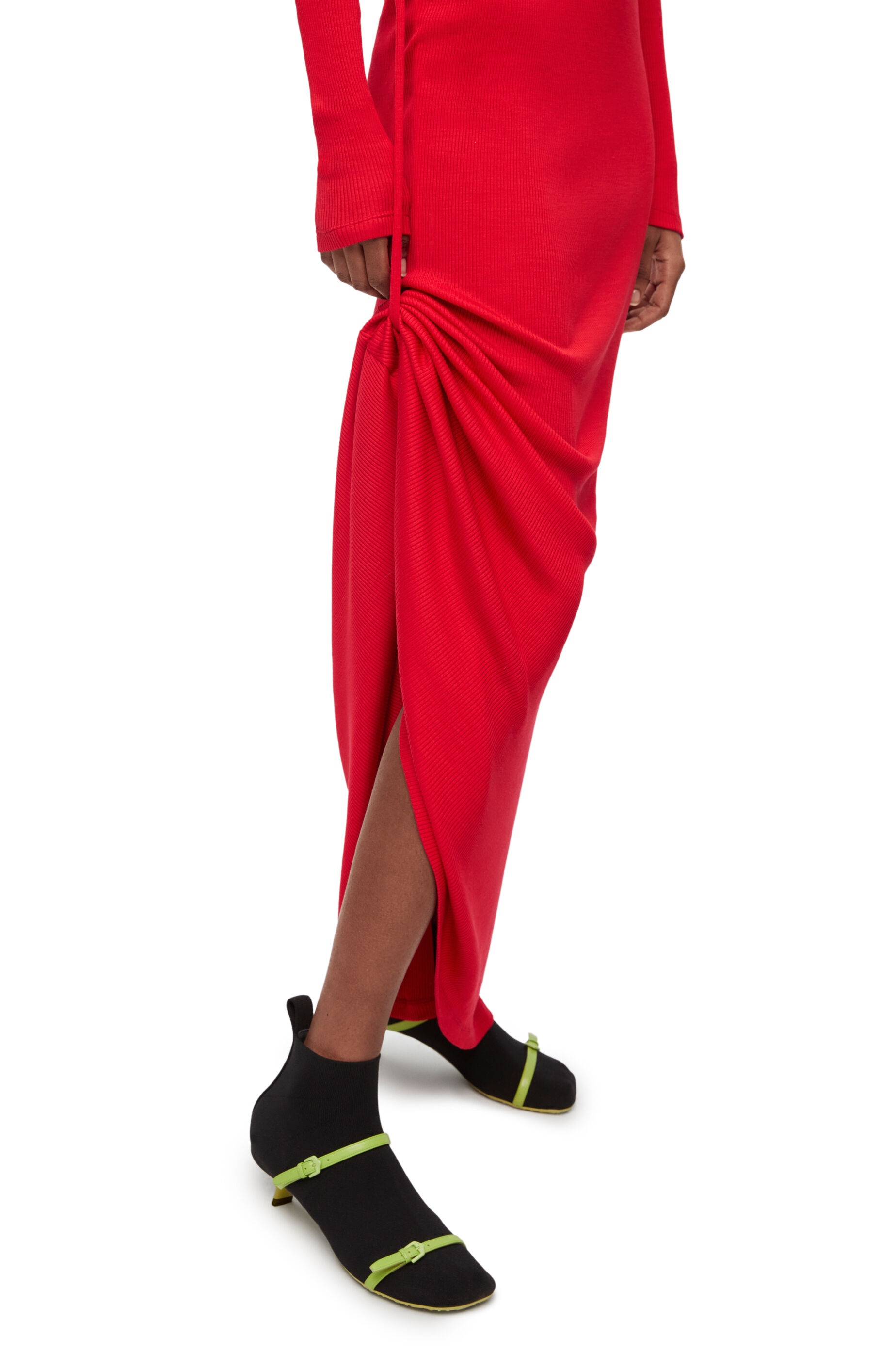 Cowl neck dress in silk jersey - 4