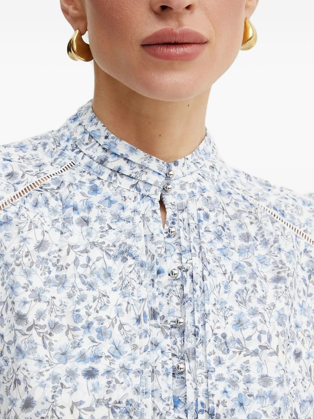 floral-print mini dress - 4