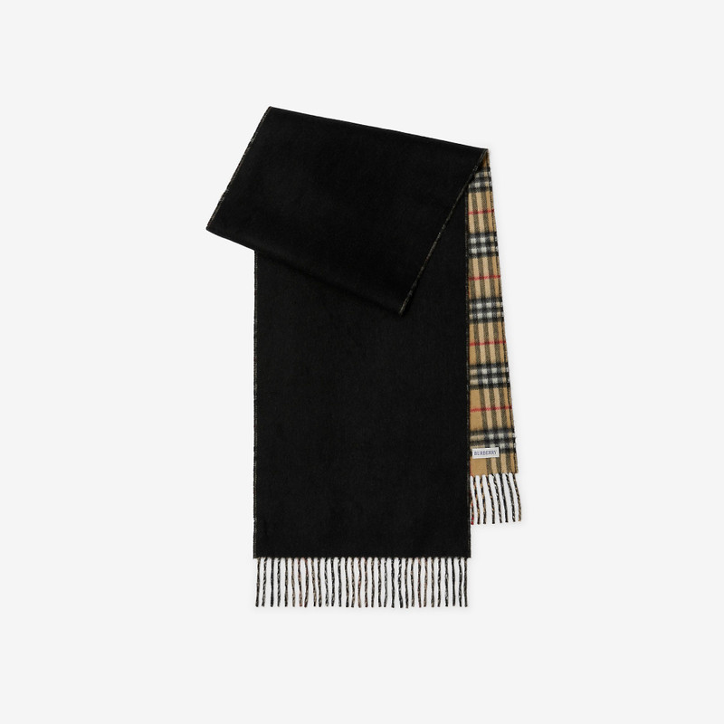 Check Cashmere Reversible Scarf 1