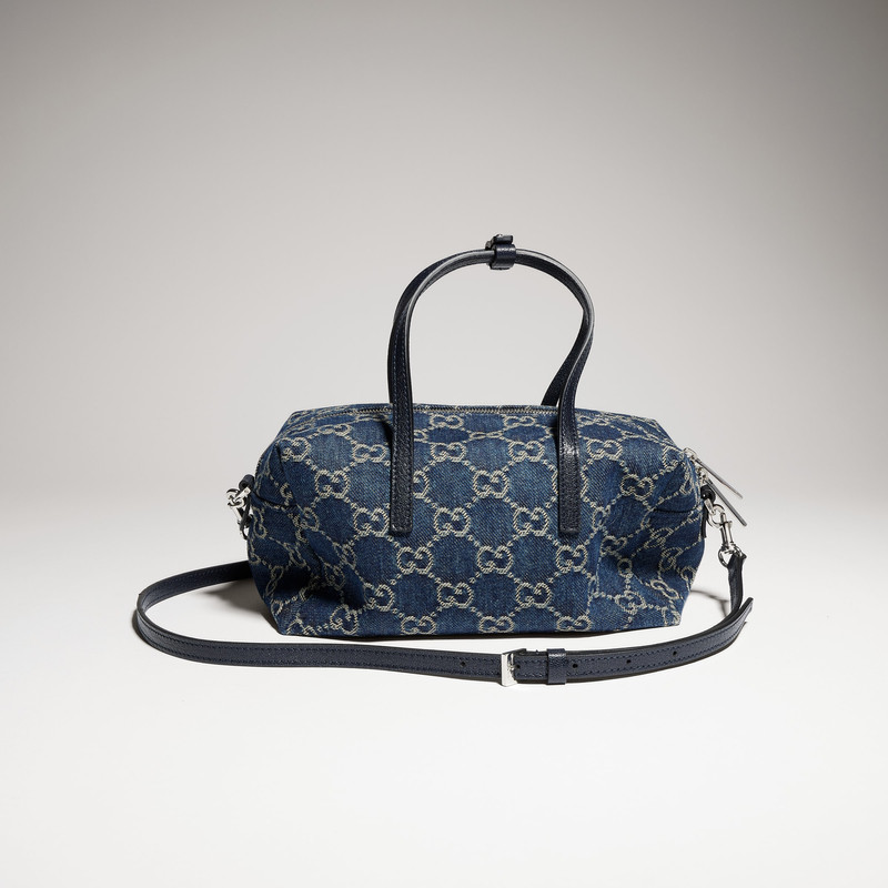 Small boston bag with Gucci plaque 8