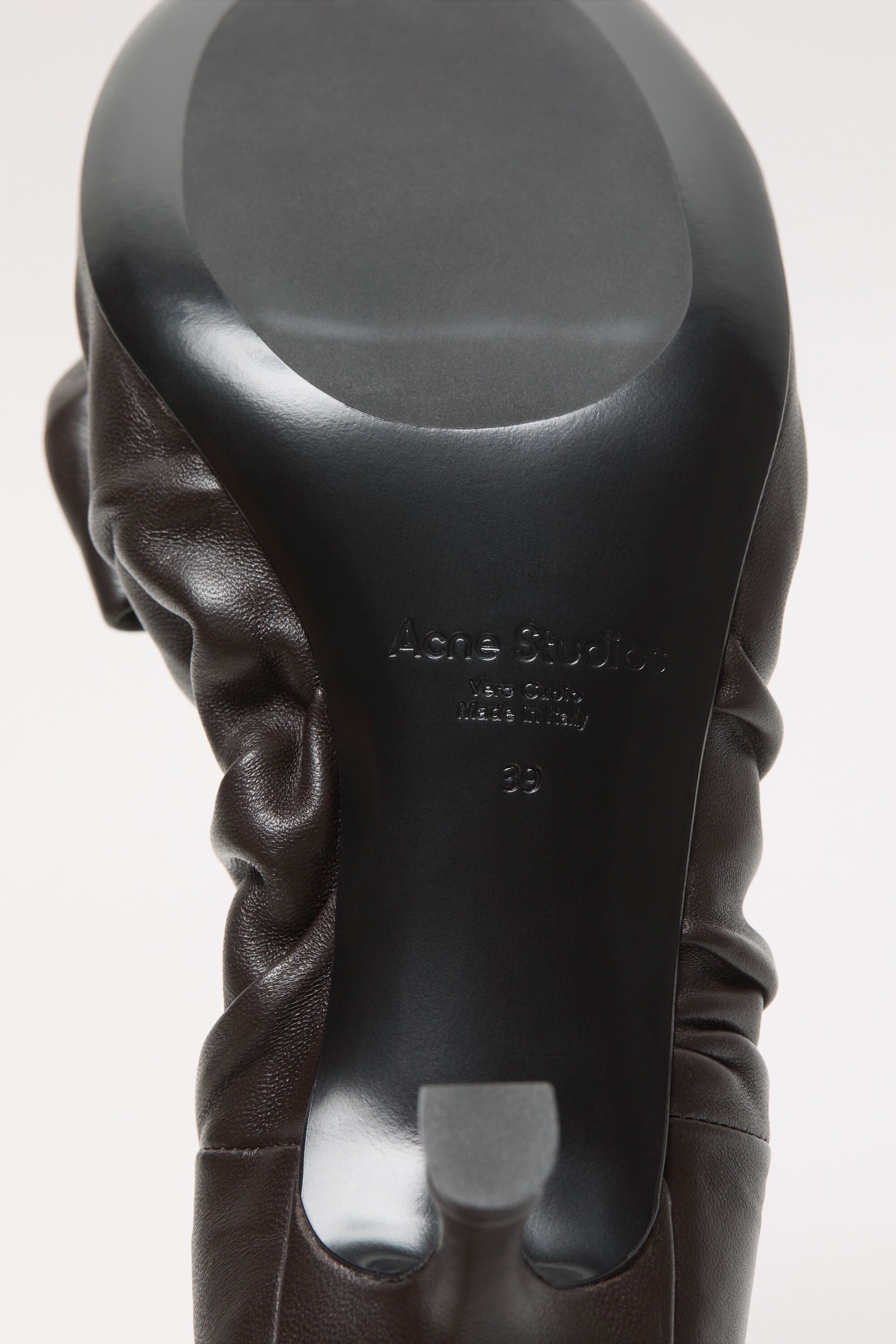 Leather bow ankle boots - Dark brown - 6