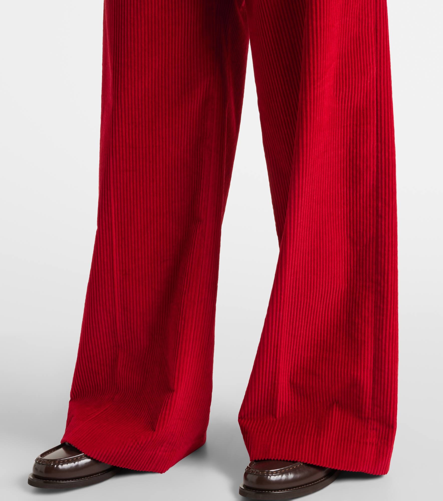 High-rise cotton corduroy wide-leg pants - 5