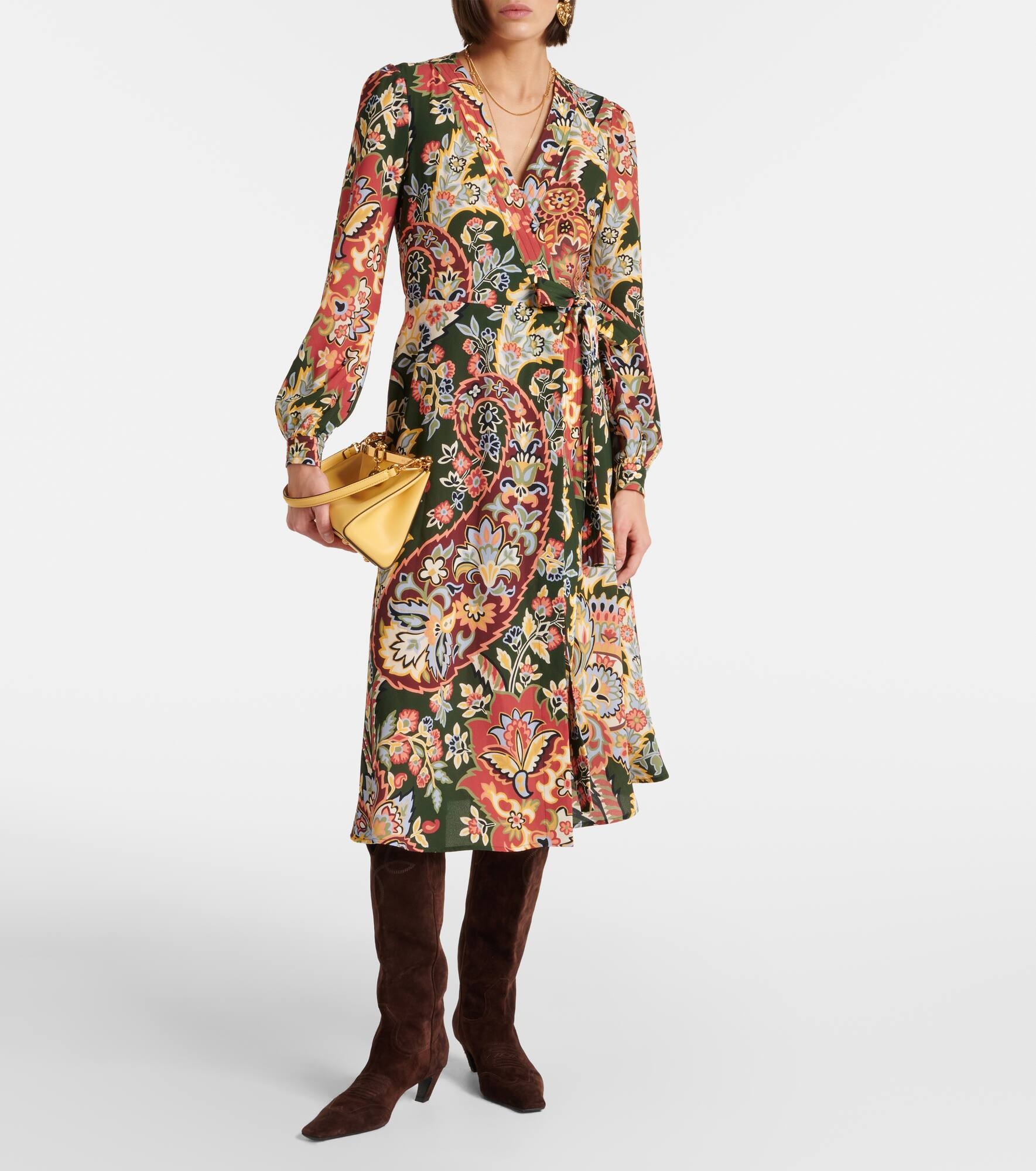 Printed wrap dress - 2