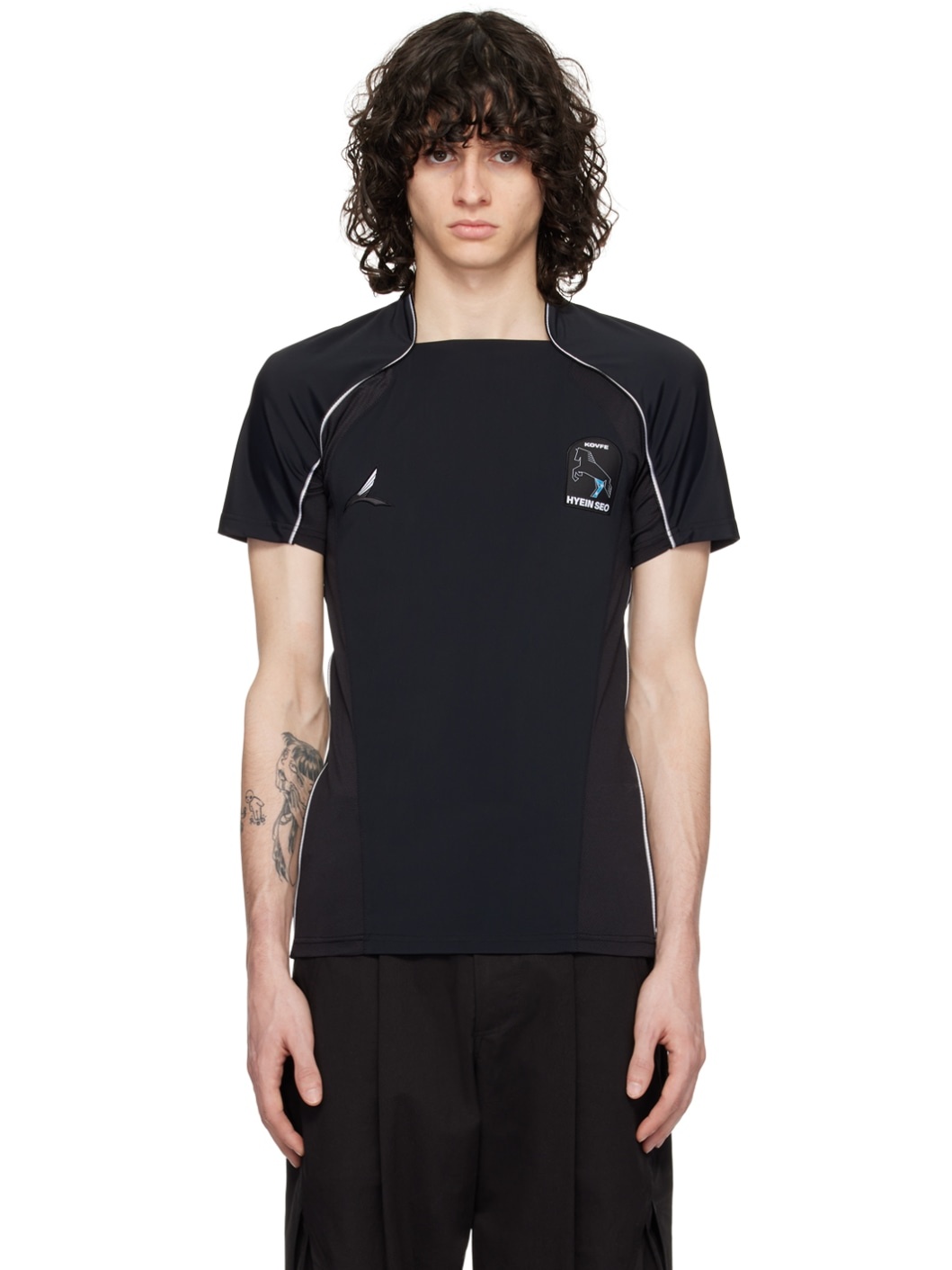 Black Football T-Shirt - 1