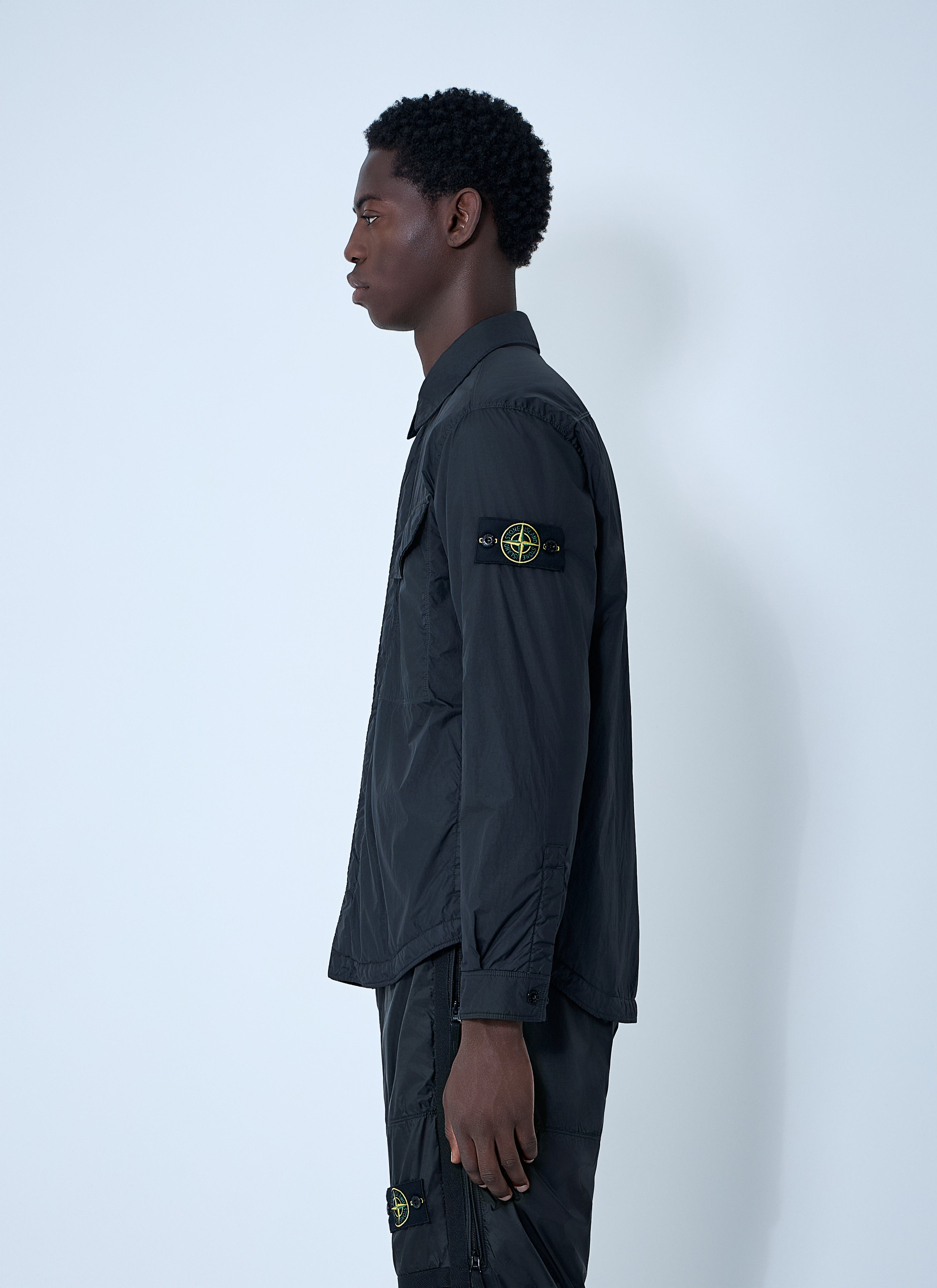 Stone Island Men Garemnt Dyed Logo Patch Jacket - 3
