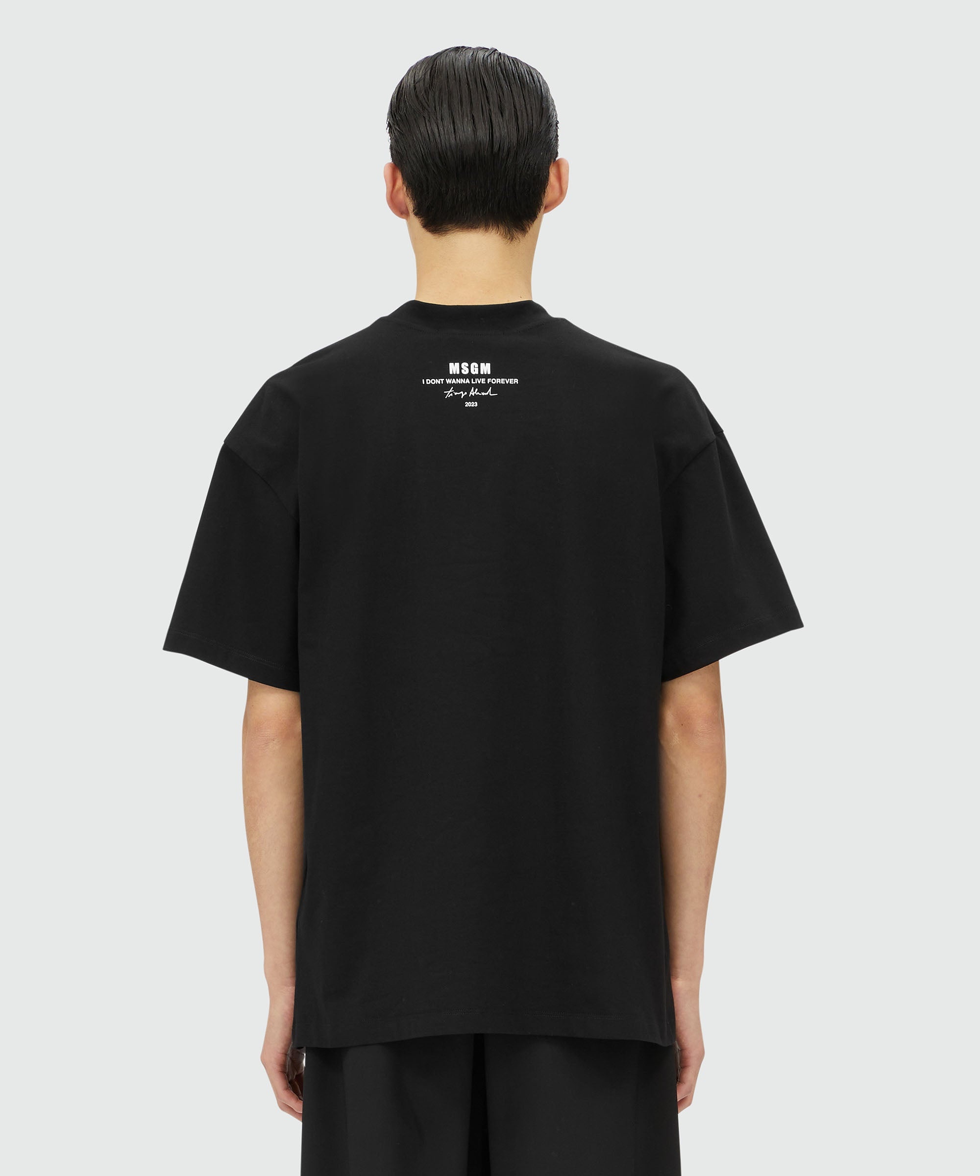 T-shirt with "I don't wanna live forever" quote - 3