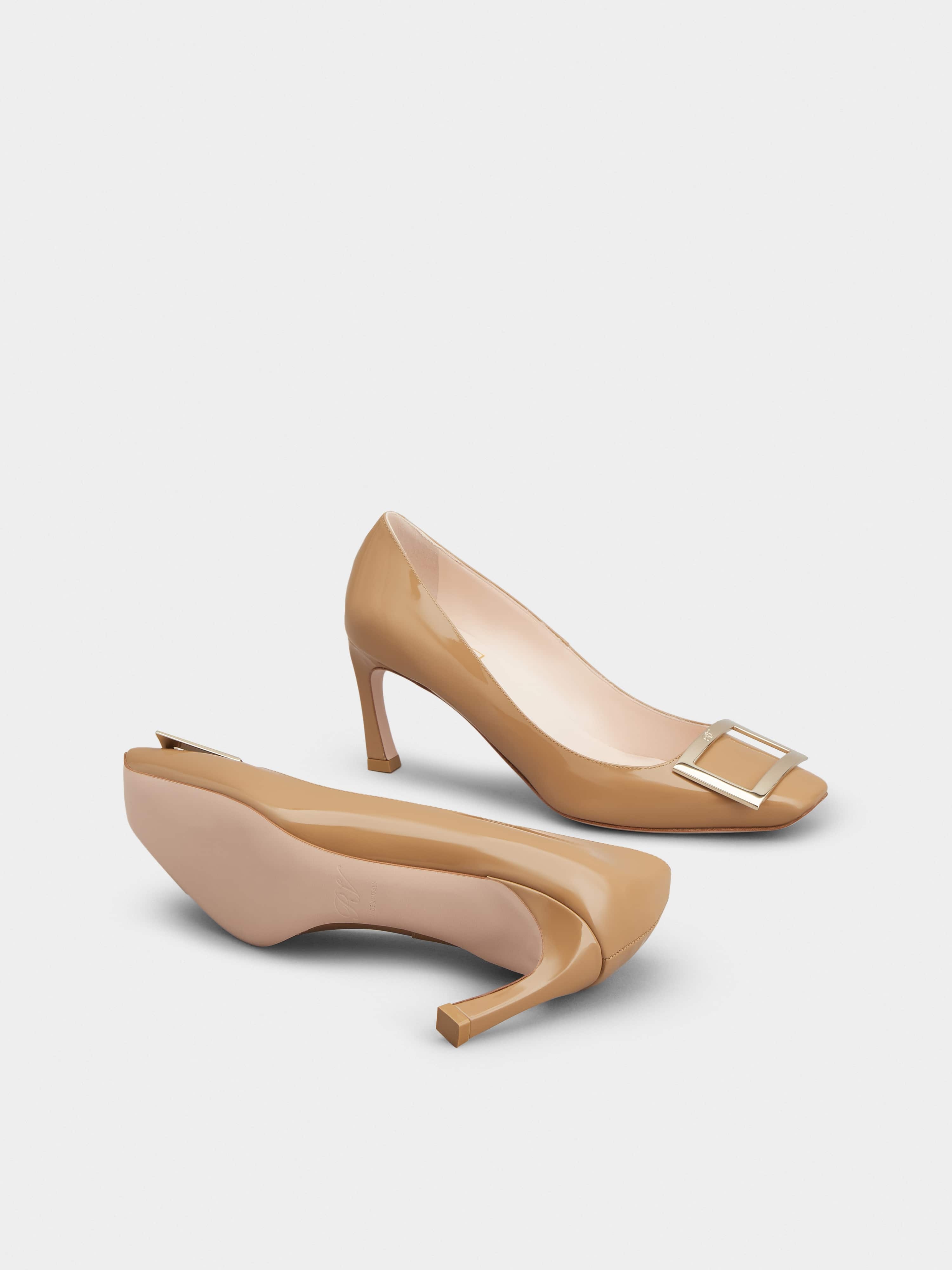 Trompette Metal Buckle Pumps in Patent Leather - 6