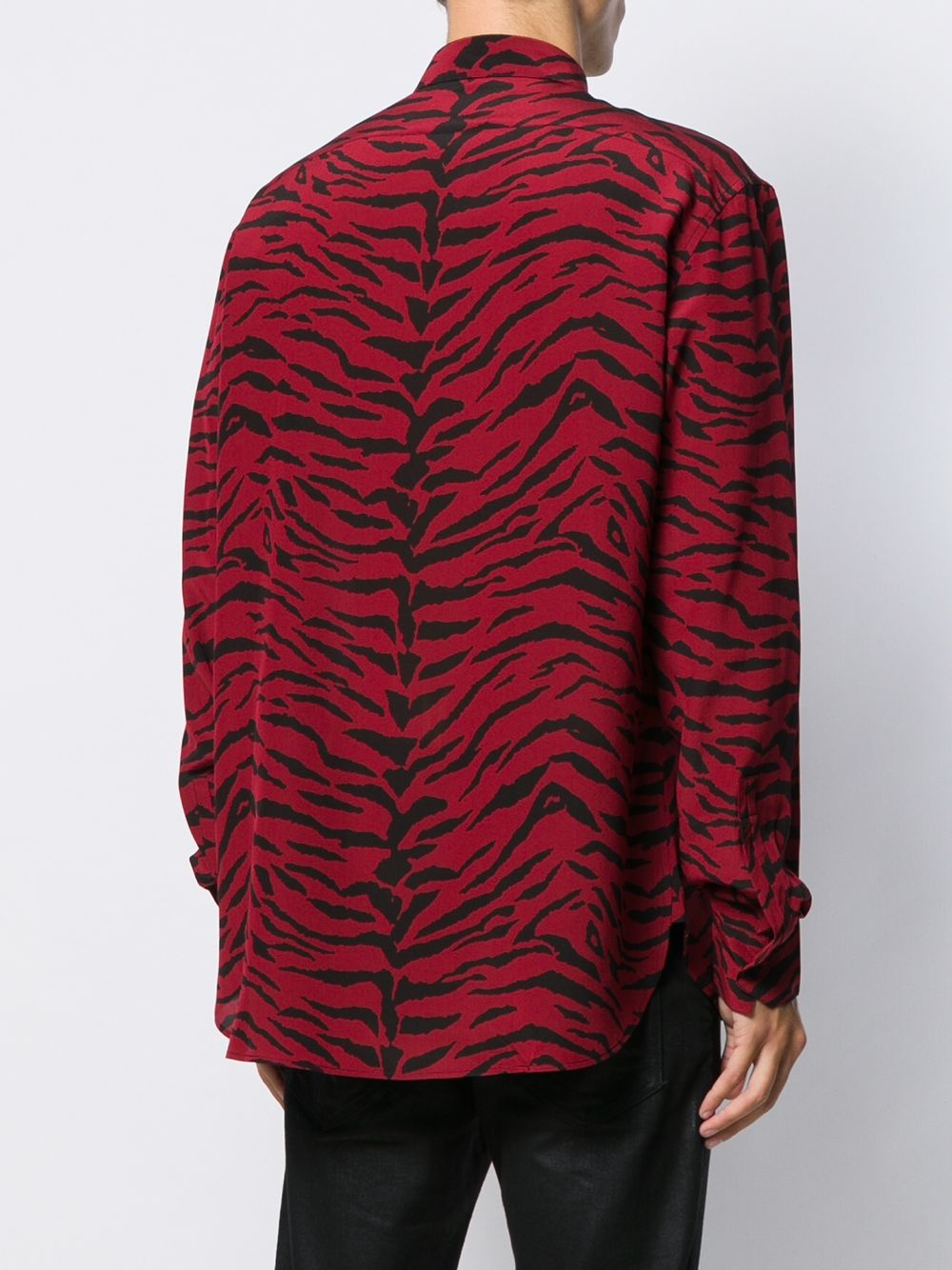 animal print silk shirt - 4