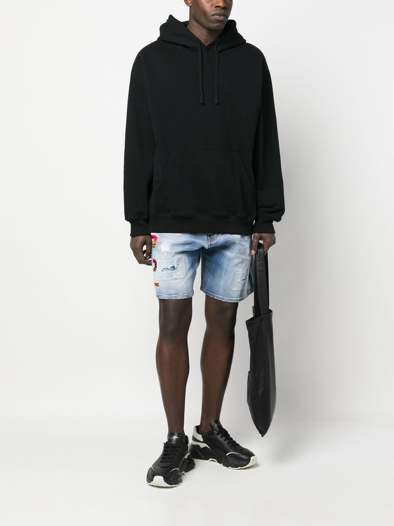 DSQUARED2 distressed wide-leg shorts outlook