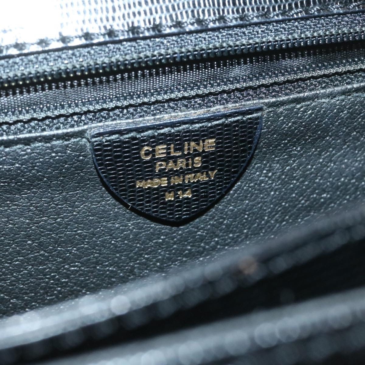 CELINE Hand Bag Leather Black - 14