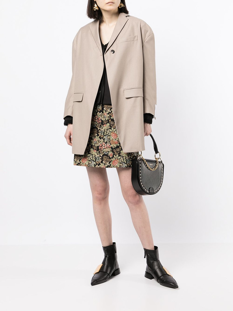 rokh single-breasted asymmetric blazer outlook