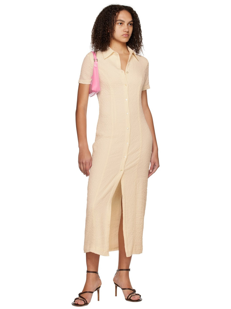 THIRD FORM Off-White Button Midi Dress outlook