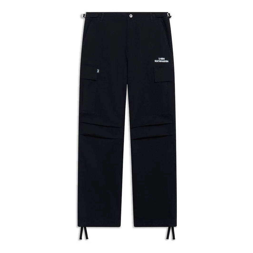 Li-Ning Skateboarding Graphic Loose Fit Cargo Pants 'Black' AKXT047-2 - 1