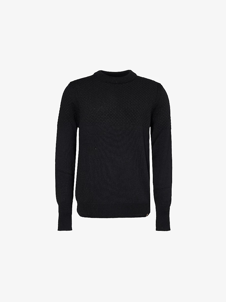 Belstaff Sternway crew-neck regular-fit wool jumper selfridges
