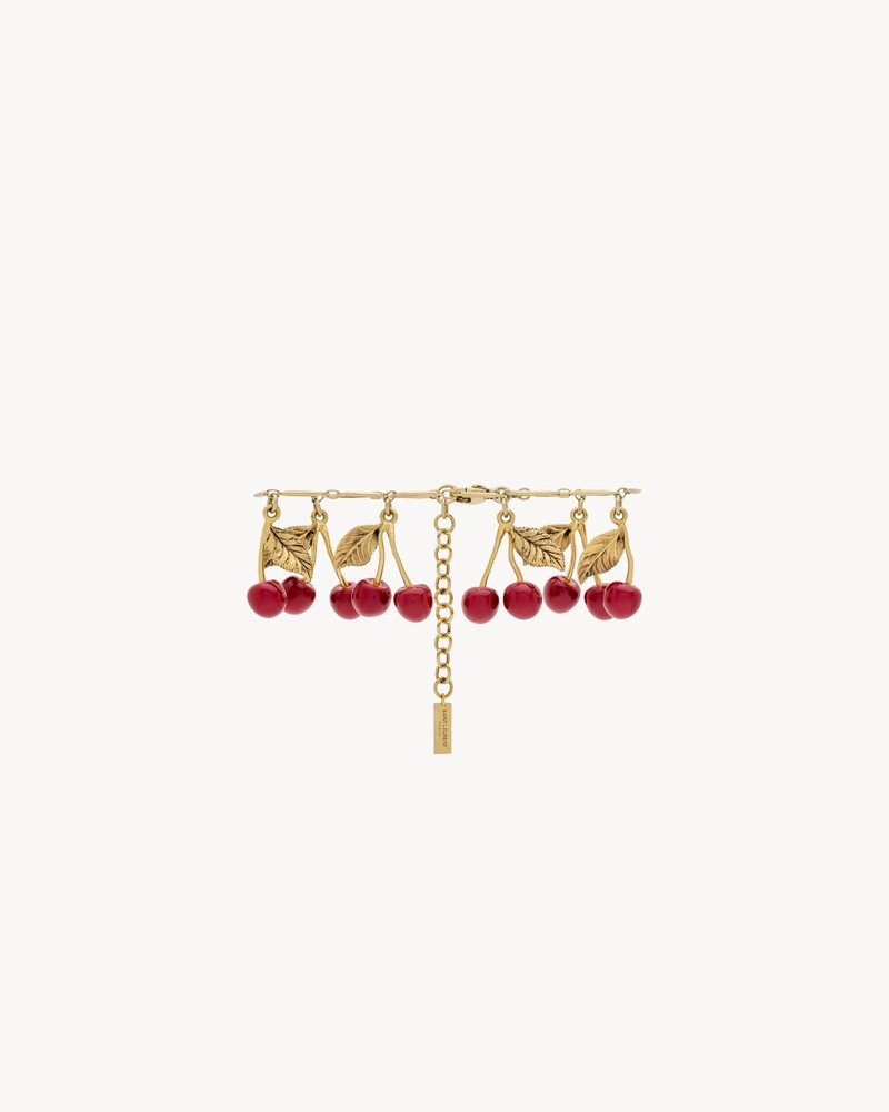 CHERRY BRACELET IN ENAMEL AND METAL 1