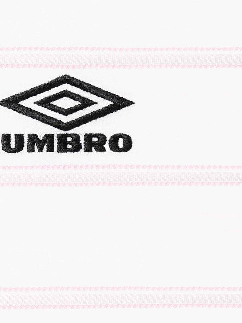 Supreme x Umbro® striped "SS 25 - White" soccer jersey outlook