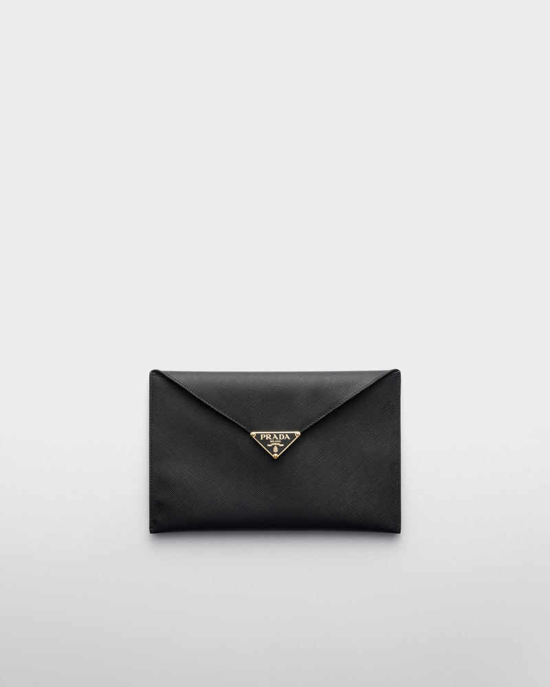 Saffiano leather envelope clutch 1