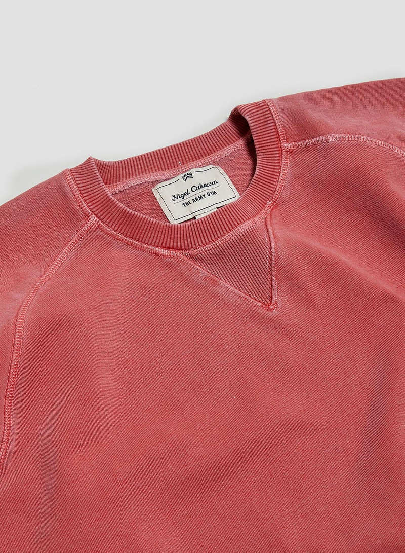 Embroidered Arrow Crew in Vintage Red 3