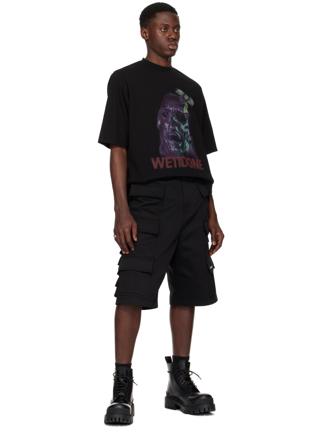 Black Printed T-Shirt - 4