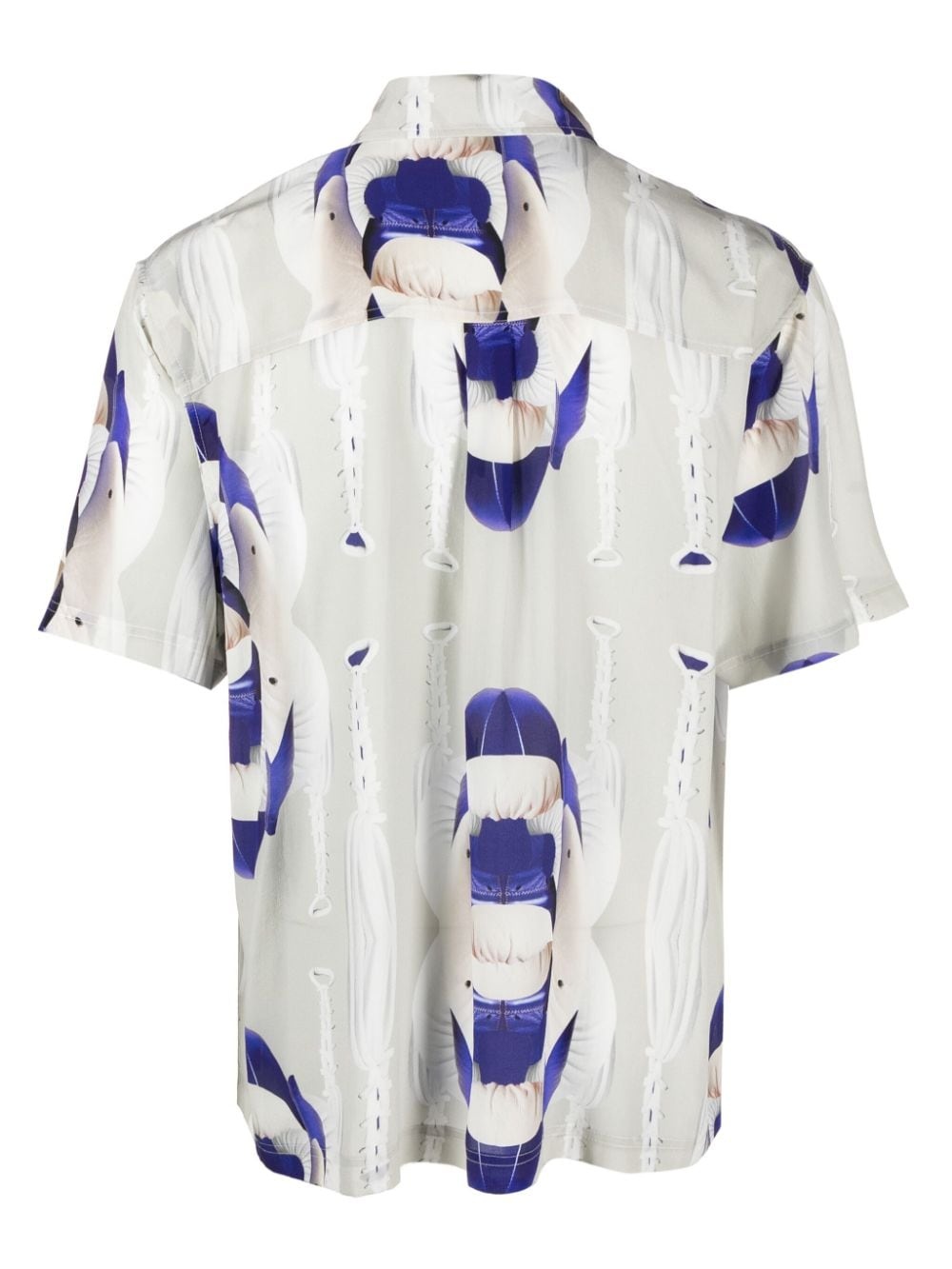 Transfered abstract-print crepe shirt - 2