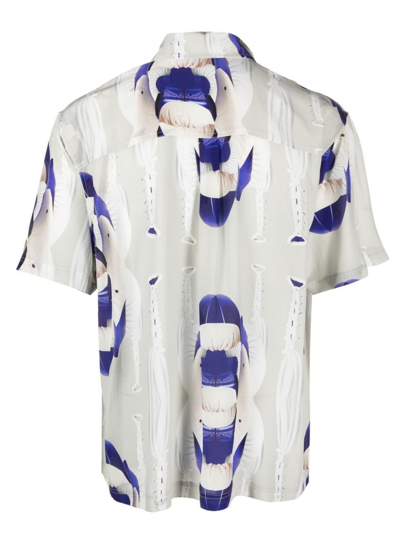 HENRIK VIBSKOV Transfered abstract-print crepe shirt outlook